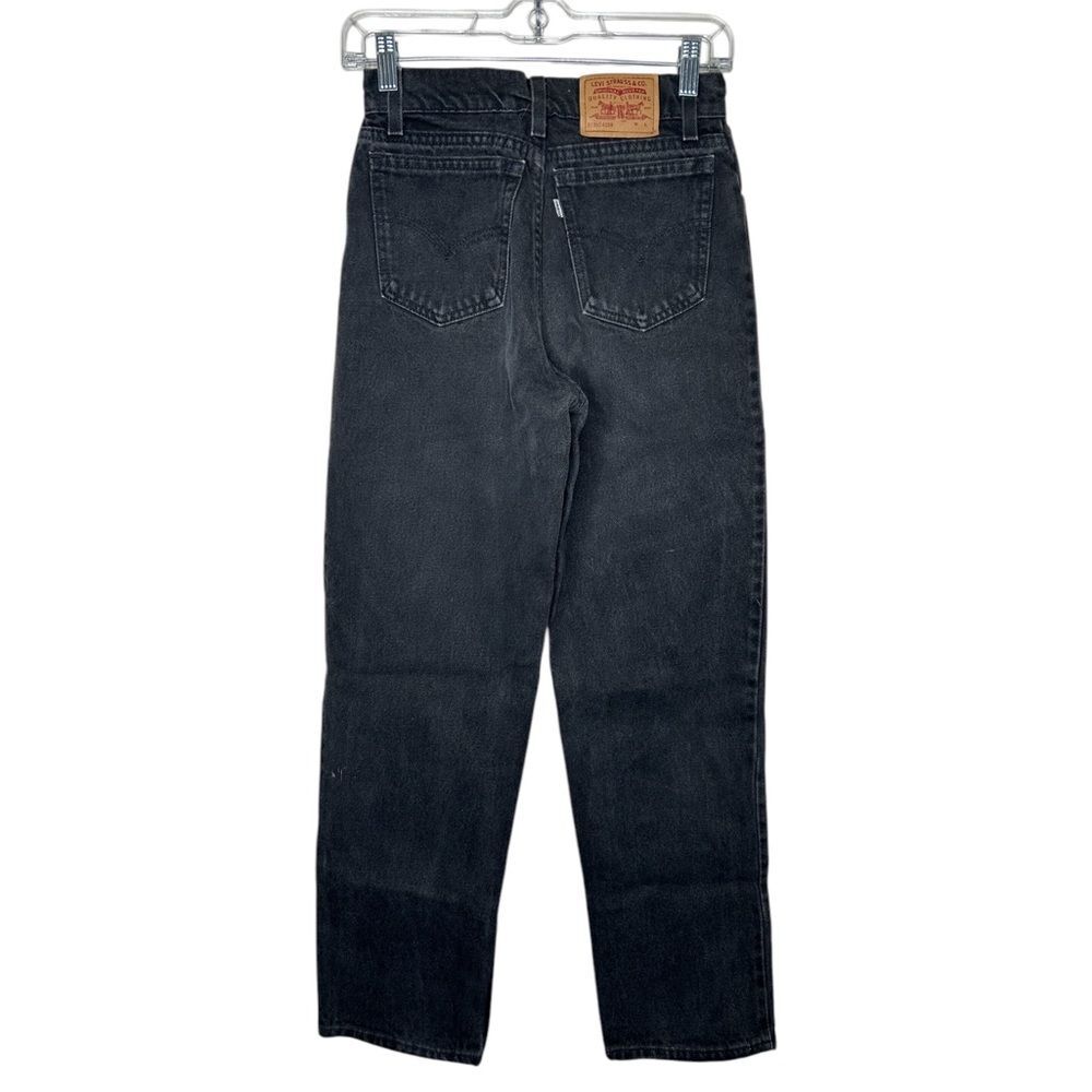 Vintage 90s 1990s Levis Black Straight Leg Jeans 26’
